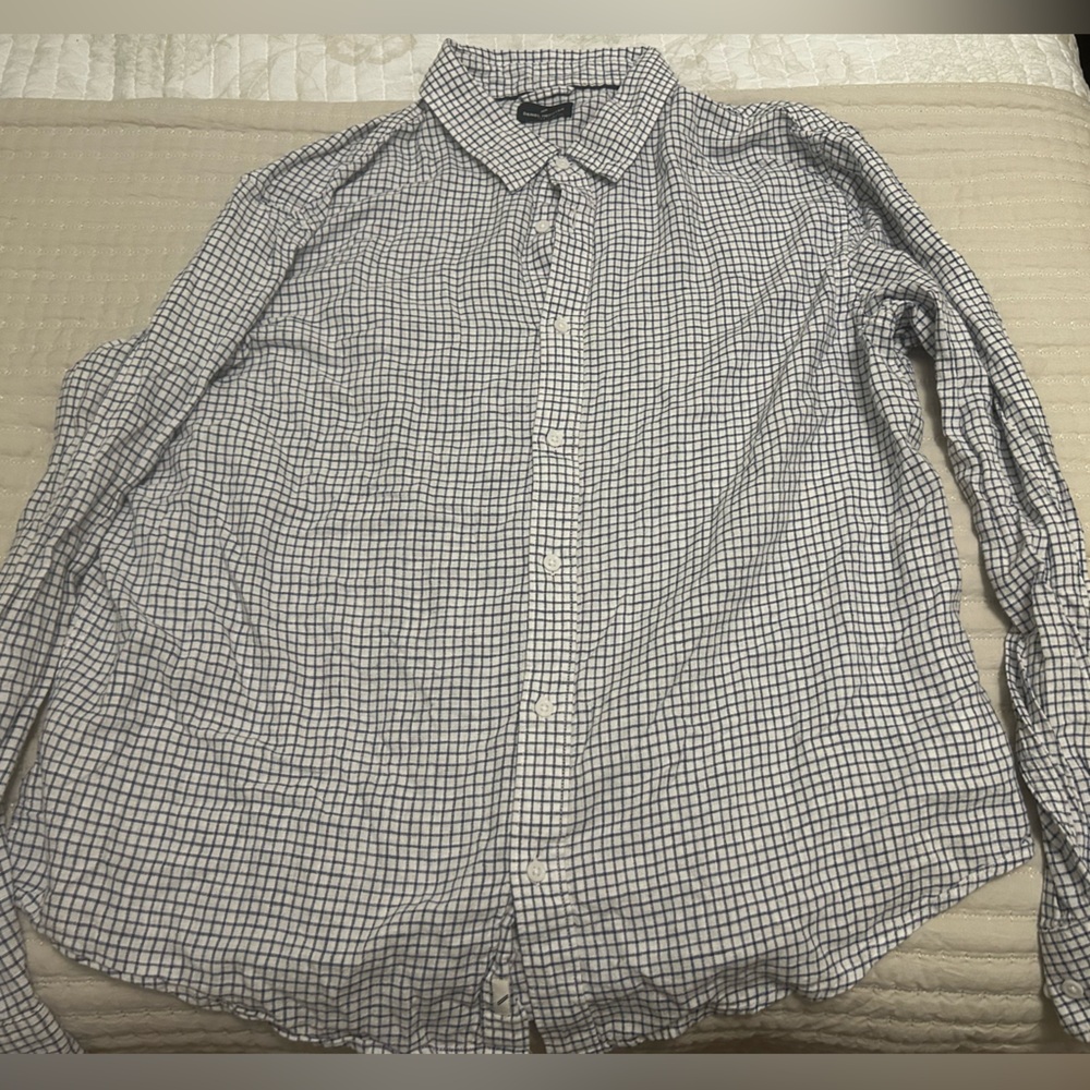 Daniel Hechter Men's Grid Pattern Shirt - Blue and White